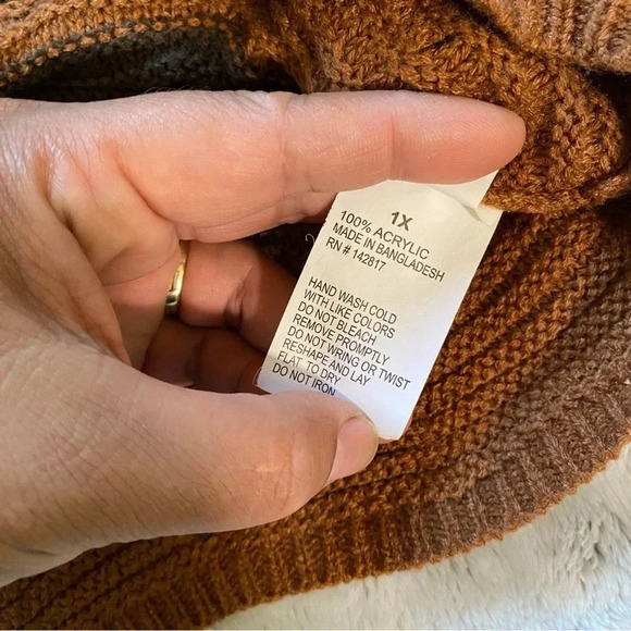 Love Change Italy Chevron Knit‎ Retro Style Sweater 1X - Picture 5 of 7